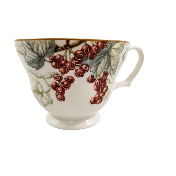 Charter Club Casuals Summer Grove 10 Oz Porcelain Berries Mugs Cups – Set of 2 - Picture 8 of 16
